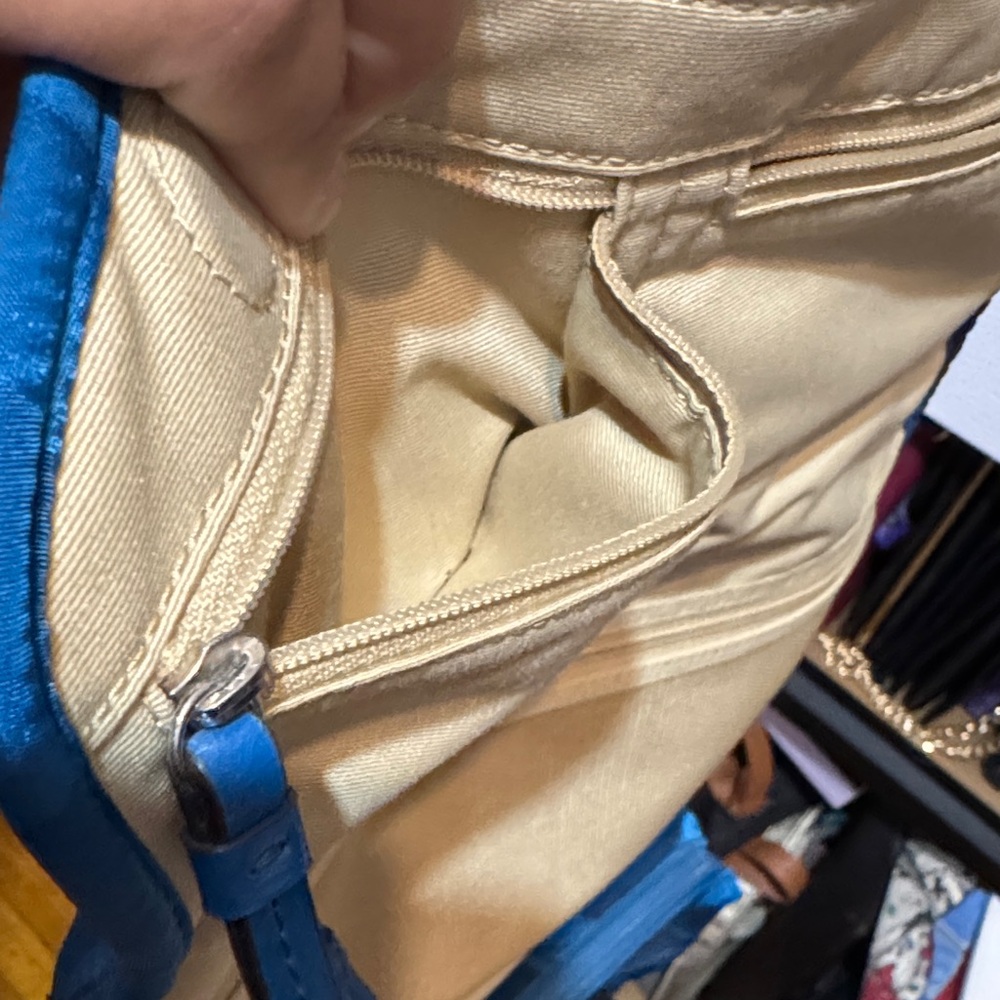 Coach Nylon Blue Signature Cosmetic Travel Case - Picture 10 of 10